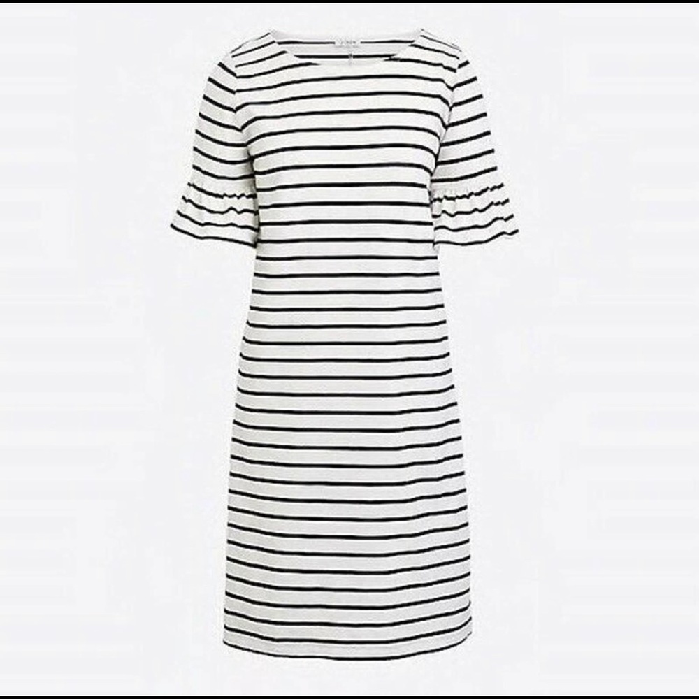 2/$20 NWT J.Crew Factory Striped Ruffle Sleeve Dress